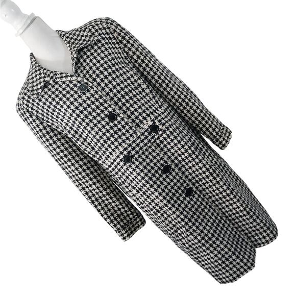 DRESSBARN! BLACK & WHITE NUBBY HOUNDSTOOTH LONG LENGTH JACKET, BLAZER! SZ 18W - Picture 11 of 11